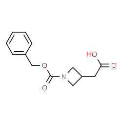 ChemSpider 2D Image | 2-(1-Benzyloxycarbonylazetidin-3-yl)acetic acid | C13H15NO4