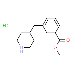 ChemSpider 2D Image | 3-Piperidin-4-ylmethyl-benzoic acid methyl ester HCl | C14H20ClNO2