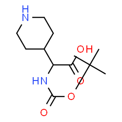 ChemSpider 2D Image | tert-Butoxycarbonylamino-piperidin-4-yl-acetic acid | C12H22N2O4