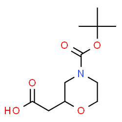ChemSpider 2D Image | 4-Boc-2-morpholineacetic acid | C11H19NO5