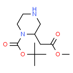 ChemSpider 2D Image | 1-Boc-2-methoxycarbonylmethyl-piperazine | C12H22N2O4