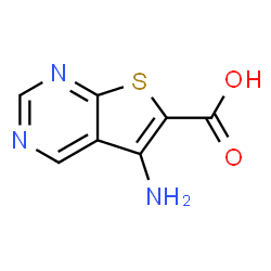 ChemSpider 2D Image | 5-Aminothieno[2,3-d]pyrimidine-6-carboxylic acid | C7H5N3O2S