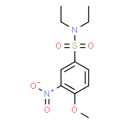 ChemSpider 2D Image | N,N-Diethyl-4-methoxy-3-nitrobenzenesulfonamide | C11H16N2O5S