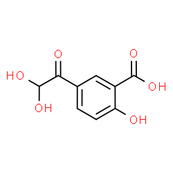 ChemSpider 2D Image | 5-(Dihydroxyacetyl)-2-hydroxybenzoic acid | C9H8O6
