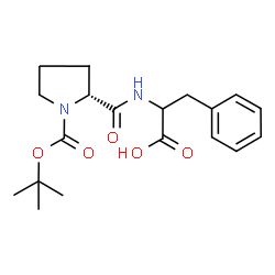 ChemSpider 2D Image | 1-(tert-Butoxycarbonyl)-D-prolylphenylalanine | C19H26N2O5