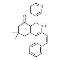 ChemSpider 2D Image | 2,2-Dimethyl-5-pyridin-3-yl-2,3,5,6-tetrahydro-1H-benzo[a]phenanthridin-4-one | C24H22N2O