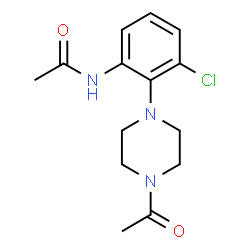 ChemSpider 2D Image | N-[2-(4-Acetyl-1-piperazinyl)-3-chlorophenyl]acetamide | C14H18ClN3O2