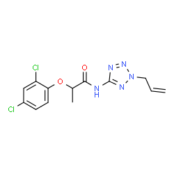 ChemSpider 2D Image | N-(2-Allyl-2H-tetrazol-5-yl)-2-(2,4-dichlorophenoxy)propanamide | C13H13Cl2N5O2