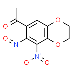 ChemSpider 2D Image | 1-(8-Nitro-7-nitroso-2,3-dihydro-1,4-benzodioxin-6-yl)ethanone | C10H8N2O6