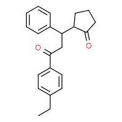 ChemSpider 2D Image | 2-[3-(4-Ethylphenyl)-3-oxo-1-phenylpropyl]cyclopentanone | C22H24O2