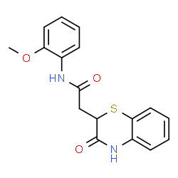 ChemSpider 2D Image | N-(2-Methoxyphenyl)-2-(3-oxo-3,4-dihydro-2H-1,4-benzothiazin-2-yl)acetamide | C17H16N2O3S