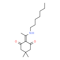 ChemSpider 2D Image | 2-[1-(Heptylamino)ethylidene]-5,5-dimethyl-1,3-cyclohexanedione | C17H29NO2