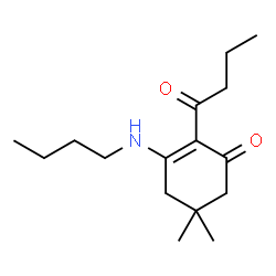 ChemSpider 2D Image | 3-(Butylamino)-2-butyryl-5,5-dimethyl-2-cyclohexen-1-one | C16H27NO2