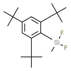 ChemSpider 2D Image | Difluoro(methyl)[2,4,6-tris(2-methyl-2-propanyl)phenyl]silane | C19H32F2Si