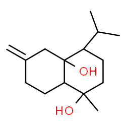 ChemSpider 2D Image | 4-Isopropyl-1-methyl-6-methyleneoctahydro-1,4a(2H)-naphthalenediol | C15H26O2