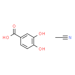 ChemSpider 2D Image | 3,4-Dihydroxybenzoic acid - acetonitrile (1:1) | C9H9NO4