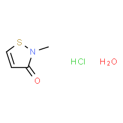 ChemSpider 2D Image | 2-Methyl-1,2-thiazol-3(2H)-one hydrochloride hydrate | C4H8ClNO2S