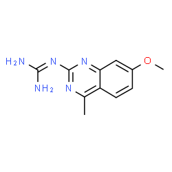 ChemSpider 2D Image | 2-(7-Methoxy-4-methyl-2-quinazolinyl)guanidine | C11H13N5O