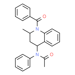 ChemSpider 2D Image | N-(1-benzoyl-2-methyl-3,4-dihydro-2H-quinolin-4-yl)-N-phenylacetamide | C25H24N2O2