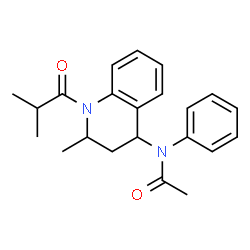 ChemSpider 2D Image | N-(1-Isobutyryl-2-methyl-1,2,3,4-tetrahydro-4-quinolinyl)-N-phenylacetamide | C22H26N2O2