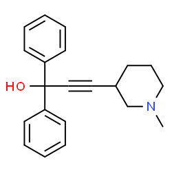 ChemSpider 2D Image | 3-(1-Methyl-3-piperidinyl)-1,1-diphenyl-2-propyn-1-ol | C21H23NO