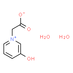 ChemSpider 2D Image | (3-Hydroxy-1-pyridiniumyl)acetate dihydrate | C7H11NO5