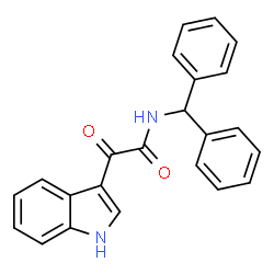 ChemSpider 2D Image | N-(Diphenylmethyl)-2-(1H-indol-3-yl)-2-oxoacetamide | C23H18N2O2