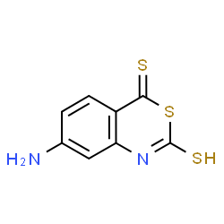 ChemSpider 2D Image | 7-amino-2-sulfanyl-3,1-benzothiazine-4-thione | C8H6N2S3