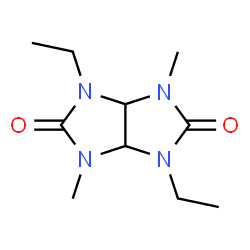 ChemSpider 2D Image | 1,4-Diethyl-3,6-dimethyltetrahydroimidazo[4,5-d]imidazole-2,5(1H,3H)-dione | C10H18N4O2