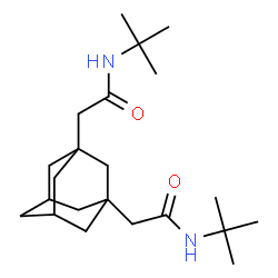 ChemSpider 2D Image | 2,2'-Tricyclo[3.3.1.1~3,7~]decane-1,3-diylbis(N-tert-butylacetamide) | C22H38N2O2