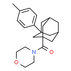 ChemSpider 2D Image | [3-(4-Methylphenyl)adamantan-1-yl](4-morpholinyl)methanone | C22H29NO2