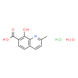 ChemSpider 2D Image | 8-Hydroxy-2-methyl-7-quinolinecarboxylic acid hydrochloride hydrate | C11H12ClNO4