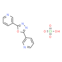 ChemSpider 2D Image | 3,3'-(1,3,4-Oxadiazole-2,5-diyl)dipyridine perchlorate (1:1) | C12H9ClN4O5