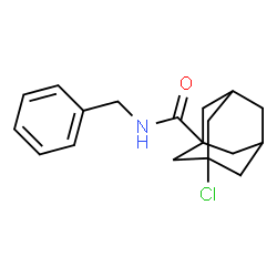 ChemSpider 2D Image | N-Benzyl-3-chloro-1-adamantanecarboxamide | C18H22ClNO