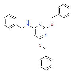 ChemSpider 2D Image | N-benzyl-2,6-dibenzyloxy-pyrimidin-4-amine | C25H23N3O2