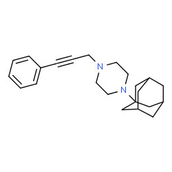 ChemSpider 2D Image | 1-Adamantan-1-yl-4-(3-phenyl-prop-2-ynyl)-piperazine | C23H30N2