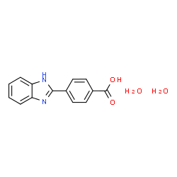 ChemSpider 2D Image | 4-(1H-Benzimidazol-2-yl)benzoic acid dihydrate | C14H14N2O4