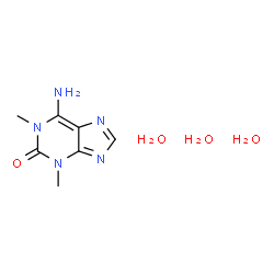ChemSpider 2D Image | 6-amino-1,3-dimethyl-1H-purin-2(3H)-one trihydrate | C7H15N5O4
