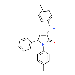 ChemSpider 2D Image | 5-Phenyl-1-p-tolyl-3-p-tolylamino-1,5-dihydro-pyrrol-2-one | C24H22N2O