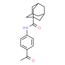 ChemSpider 2D Image | N-(4-Acetylphenyl)-1-adamantanecarboxamide | C19H23NO2