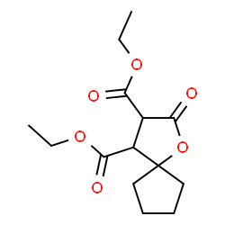 ChemSpider 2D Image | Diethyl 2-oxo-1-oxaspiro[4.4]nonane-3,4-dicarboxylate | C14H20O6
