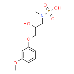 ChemSpider 2D Image | [2-Hydroxy-3-(3-methoxyphenoxy)propyl]methylsulfamic acid | C11H17NO6S
