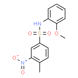 ChemSpider 2D Image | N-(2-Methoxyphenyl)-4-methyl-3-nitrobenzenesulfonamide | C14H14N2O5S