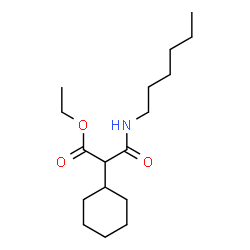 ChemSpider 2D Image | Ethyl 2-cyclohexyl-3-(hexylamino)-3-oxopropanoate | C17H31NO3