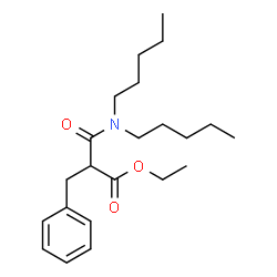 ChemSpider 2D Image | Ethyl 2-benzyl-3-(dipentylamino)-3-oxopropanoate | C22H35NO3