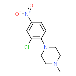 ChemSpider 2D Image | 1-(2-Chloro-4-nitrophenyl)-4-methylpiperazine | C11H14ClN3O2