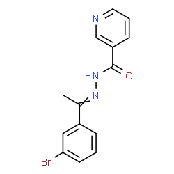 ChemSpider 2D Image | N'-[1-(3-Bromophenyl)ethylidene]nicotinohydrazide | C14H12BrN3O