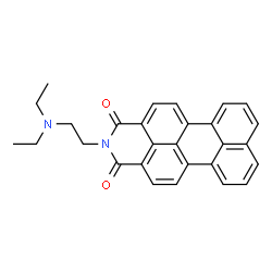 ChemSpider 2D Image | 2-[2-(Diethylamino)ethyl]-1H-benzo[5,10]anthra[2,1,9-def]isoquinoline-1,3(2H)-dione | C28H24N2O2