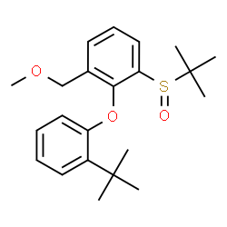 ChemSpider 2D Image | 1-(Methoxymethyl)-2-[2-(2-methyl-2-propanyl)phenoxy]-3-[(2-methyl-2-propanyl)sulfinyl]benzene | C22H30O3S