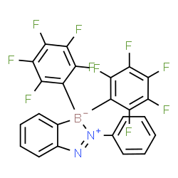 ChemSpider 2D Image | 9,9-bis(2,3,4,5,6-pentafluorophenyl)-8-phenyl-7-aza-8-azonia-9-boranuidabicyclo[4.3.0]nona-1,3,5,7-tetraene | C24H9BF10N2